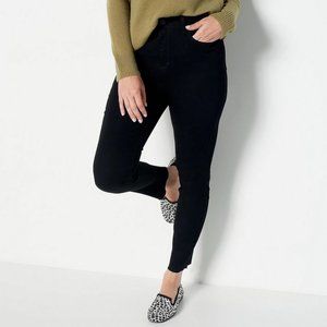 NWT SUSAN GRAVER REPREVE STRETCH DENIM HIGH-WAISTED SKINNY JEANS BLACK 6